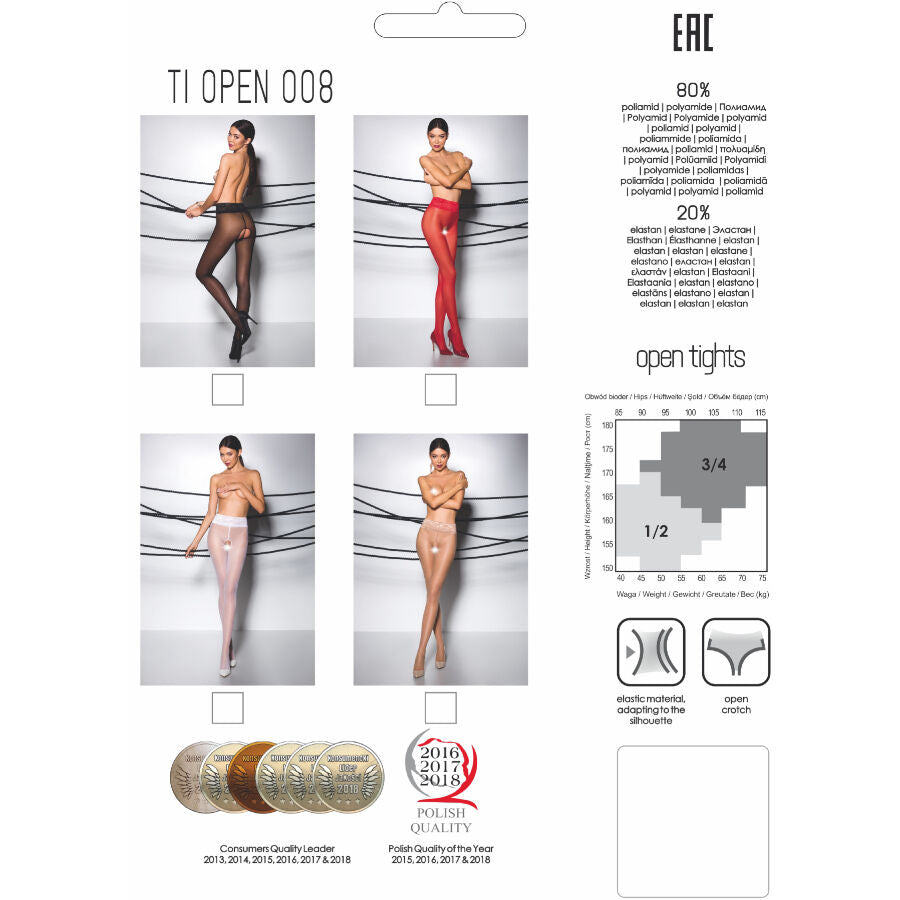 Passion Tiopen 008 Red Tights 3/4 30 Den | Niks.fi verkkokauppa