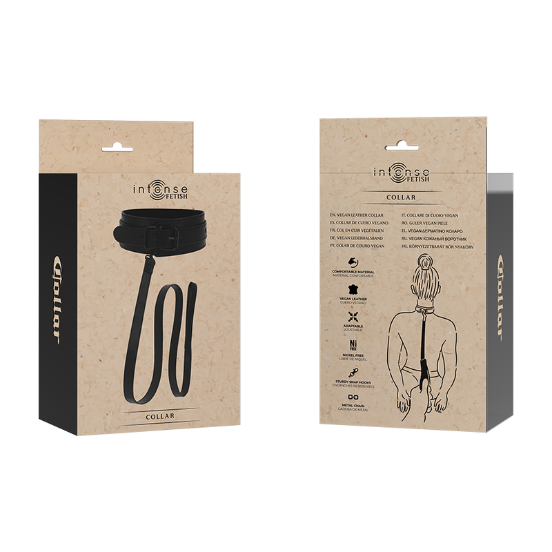 Intensefetish Vegan Leather Collar | Niks.fi verkkokauppa