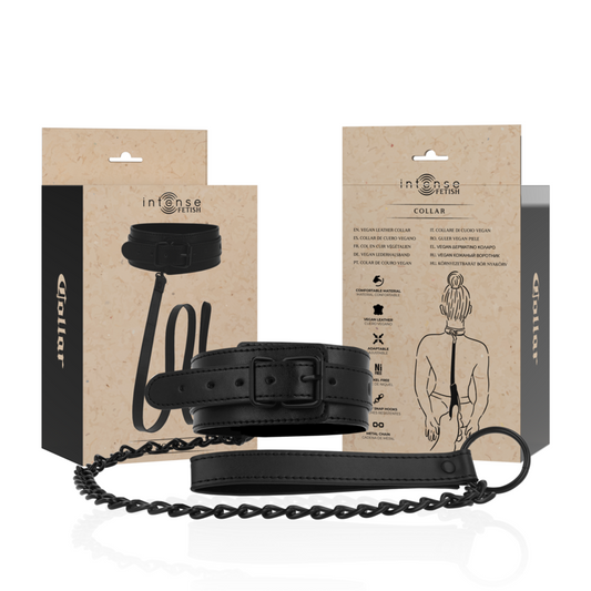 Intensefetish Vegan Leather Collar | Niks.fi verkkokauppa