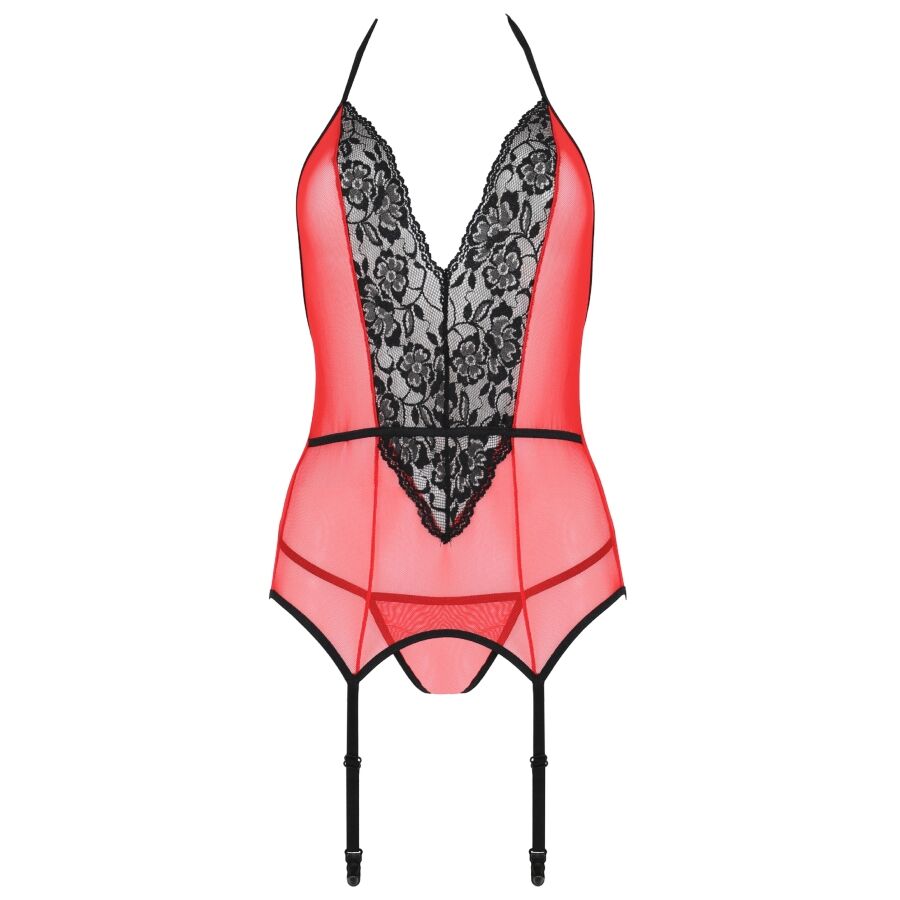 Passion Peonia Corset Erotic Line Red L/Xl | Niks.fi verkkokauppa