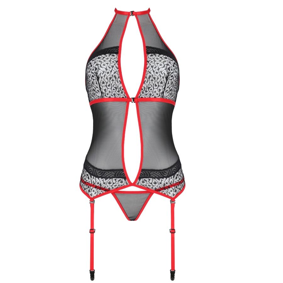 Passion Satara Corset Erotic Line Red L/Xl | Niks.fi verkkokauppa