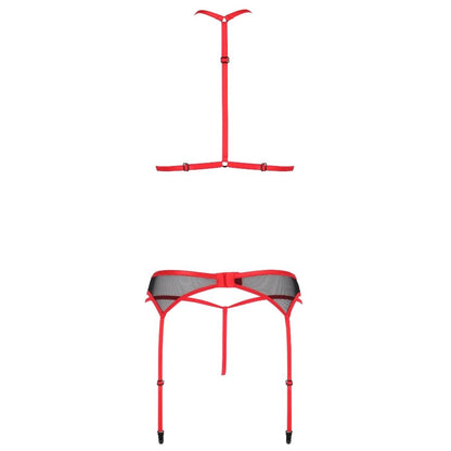 Passion Satara Set Erotic Line Red L/Xl | Niks.fi verkkokauppa