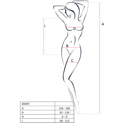 Passion Bs094 Red Bodystocking One Size | Niks.fi verkkokauppa