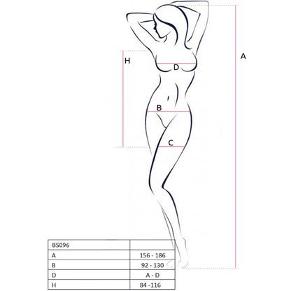 Passion Bs096 Black Bodystocking One Size | Niks.fi verkkokauppa