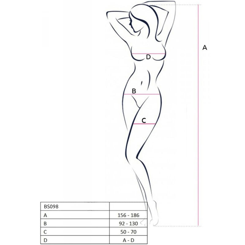 Passion Bs098 White Bodystocking One Size | Niks.fi verkkokauppa