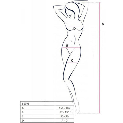 Passion Bs098 White Bodystocking One Size | Niks.fi verkkokauppa