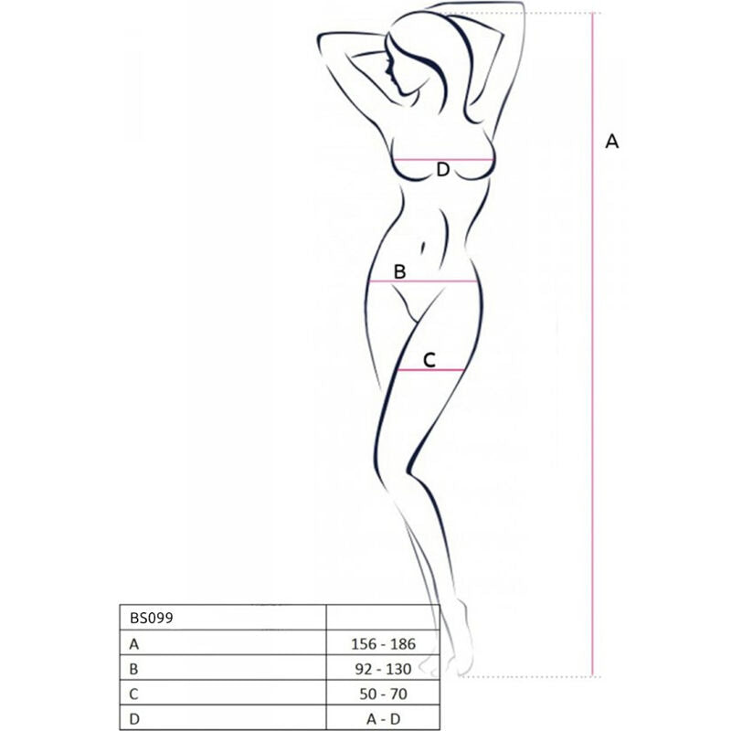 Passion Bs099 Red Bodystocking One Size | Niks.fi verkkokauppa