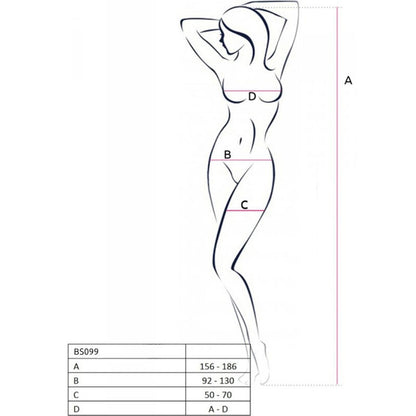 Passion Bs099 Red Bodystocking One Size | Niks.fi verkkokauppa