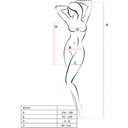 Passion Bs101 Bodystocking Black One Size | Niks.fi verkkokauppa