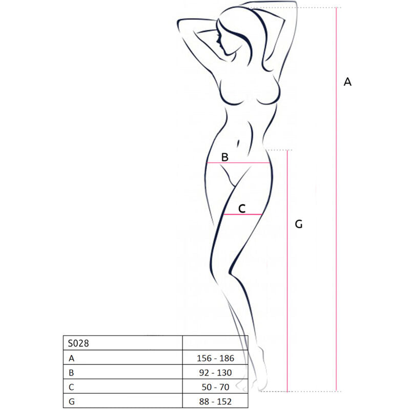 Passion S028 White Stockings With Garter One Size | Niks.fi verkkokauppa