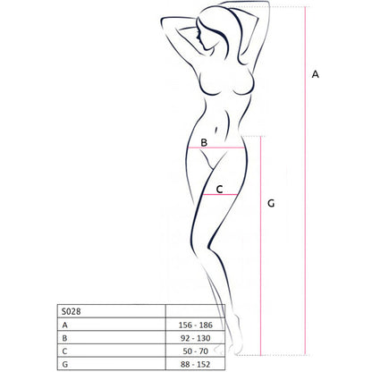 Passion S028 White Stockings With Garter One Size | Niks.fi verkkokauppa