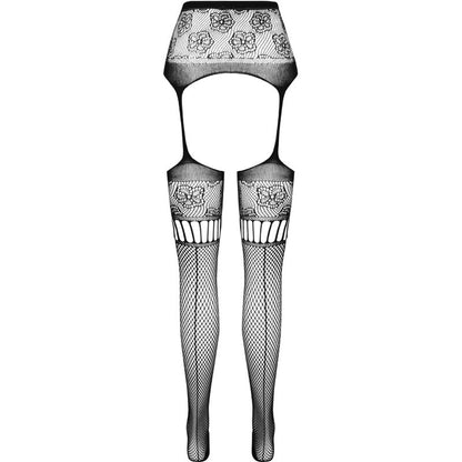 Passion S030 Tights With Black Garter One Size | Niks.fi verkkokauppa