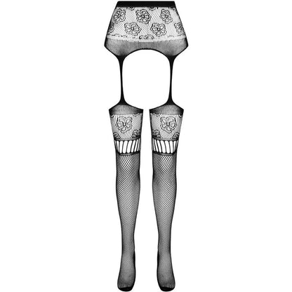 Passion S030 Tights With Black Garter One Size | Niks.fi verkkokauppa