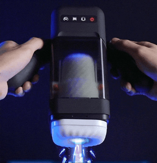 Game Cup Thrusting Vibration Masturbator With Heating Function And Mobile Support Black | Niks.fi verkkokauppa