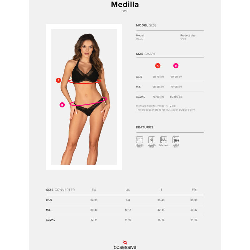 Obsessive Medilla Set Two Pieces Xs/S | Niks.fi verkkokauppa