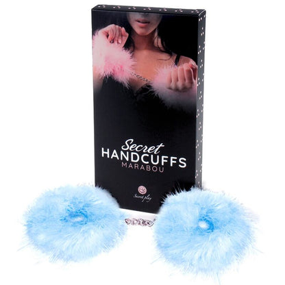 Secretplay Blue Light Marabou Handcuffs | Niks.fi verkkokauppa