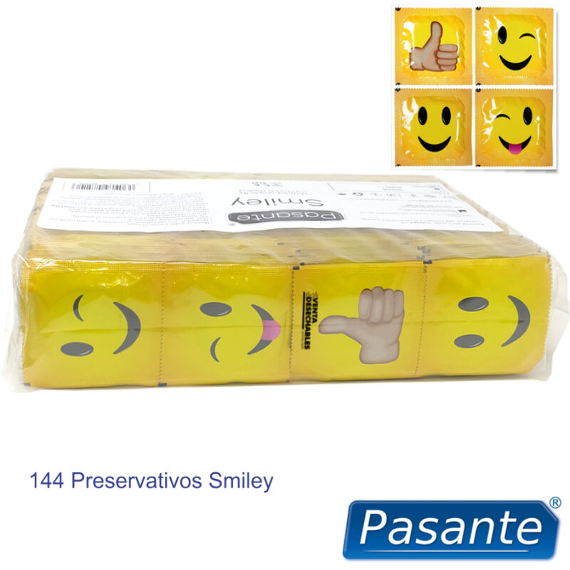 Pasante Condoms Smiley Bag 144 Units | Niks.fi verkkokauppa
