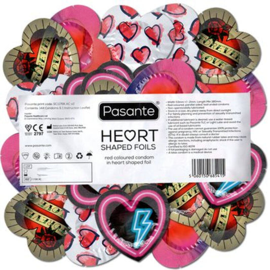 Pasante Condoms Red Heart Shape Bag 144 Units | Niks.fi verkkokauppa