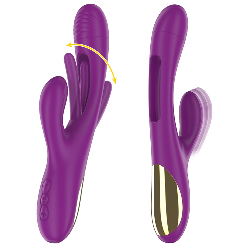 Intense Apolo Rechargeable Multifunction Vibrator 7 Vibrations With Swinging Motion Purple | Niks.fi verkkokauppa