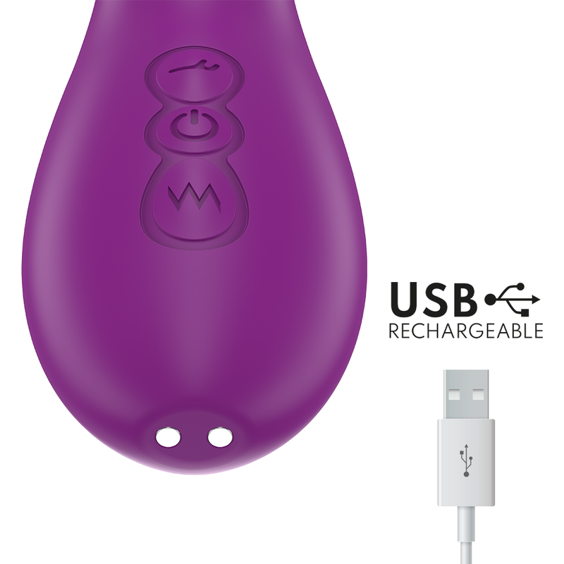 Intense Apolo Rechargeable Multifunction Vibrator 7 Vibrations With Swinging Motion Purple | Niks.fi verkkokauppa