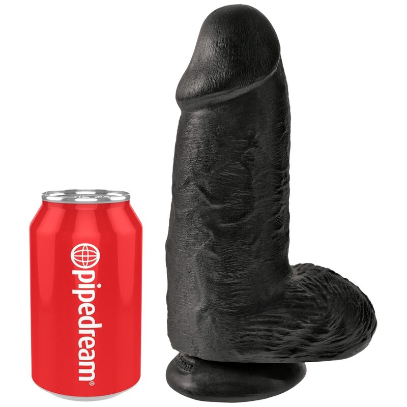 King Cock Chubby Realistic Penis 23 Cm Black | Niks.fi verkkokauppa