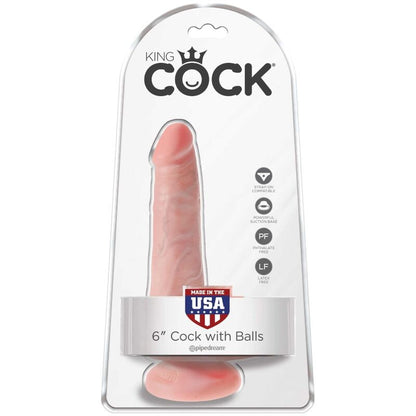 King Cock Realistic Penis With Balls 13.5 Cm Light | Niks.fi verkkokauppa