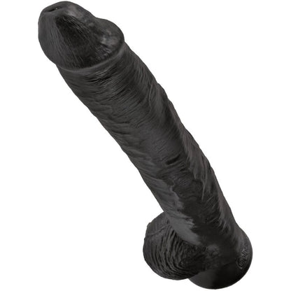 King Cock Realistic Penis With Balls 30.5 Cm Black | Niks.fi verkkokauppa