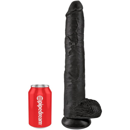 King Cock Realistic Penis With Balls 30.5 Cm Black | Niks.fi verkkokauppa