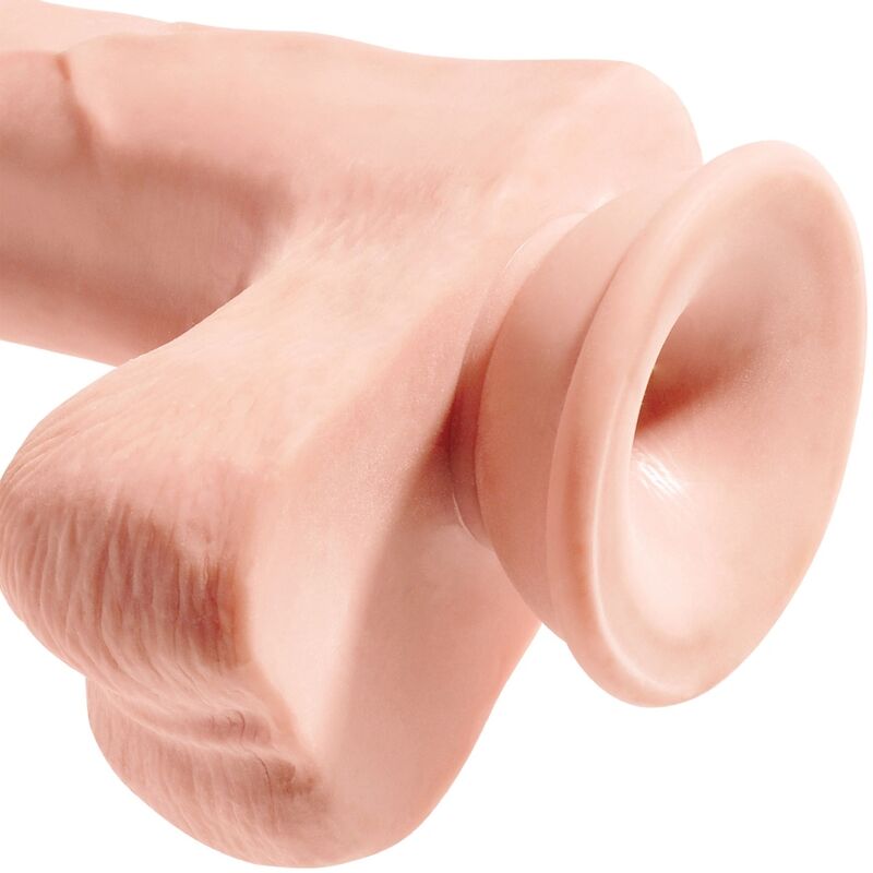 King Cock Realistic Penis With Balls 3D 24.8 Cm Light | Niks.fi verkkokauppa