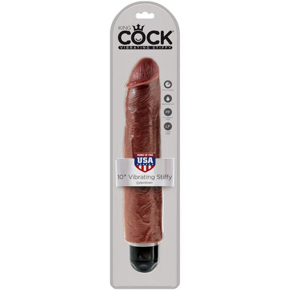 King Cock Realistic Penis Vibrator 25.6 Cm Brown | Niks.fi verkkokauppa