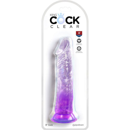 King Cock Clear Realistic Penis 19.7 Cm Purple | Niks.fi verkkokauppa