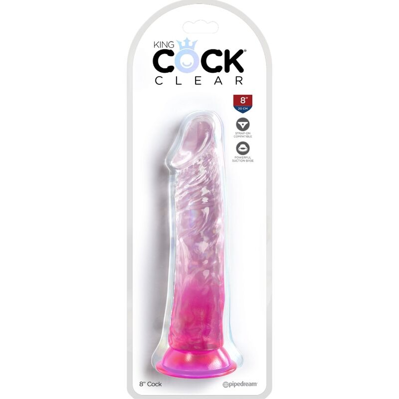 King Cock Clear Realistic Penis 19.7 Cm Pink | Niks.fi verkkokauppa
