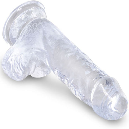 King Cock Clear Realistic Penis With Balls 10.1 Cm Transparent | Niks.fi verkkokauppa