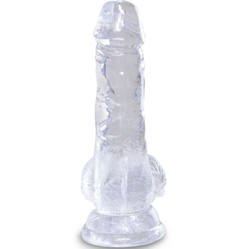 King Cock Clear Realistic Penis With Balls 10.1 Cm Transparent | Niks.fi verkkokauppa