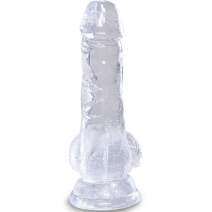 King Cock Clear Realistic Penis With Balls 10.1 Cm Transparent | Niks.fi verkkokauppa