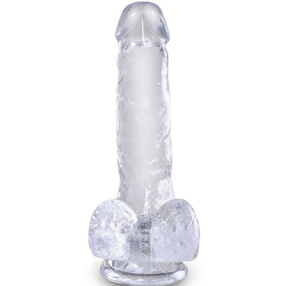 King Cock Clear Realistic Penis With Balls 13.5 Cm Transparent | Niks.fi verkkokauppa