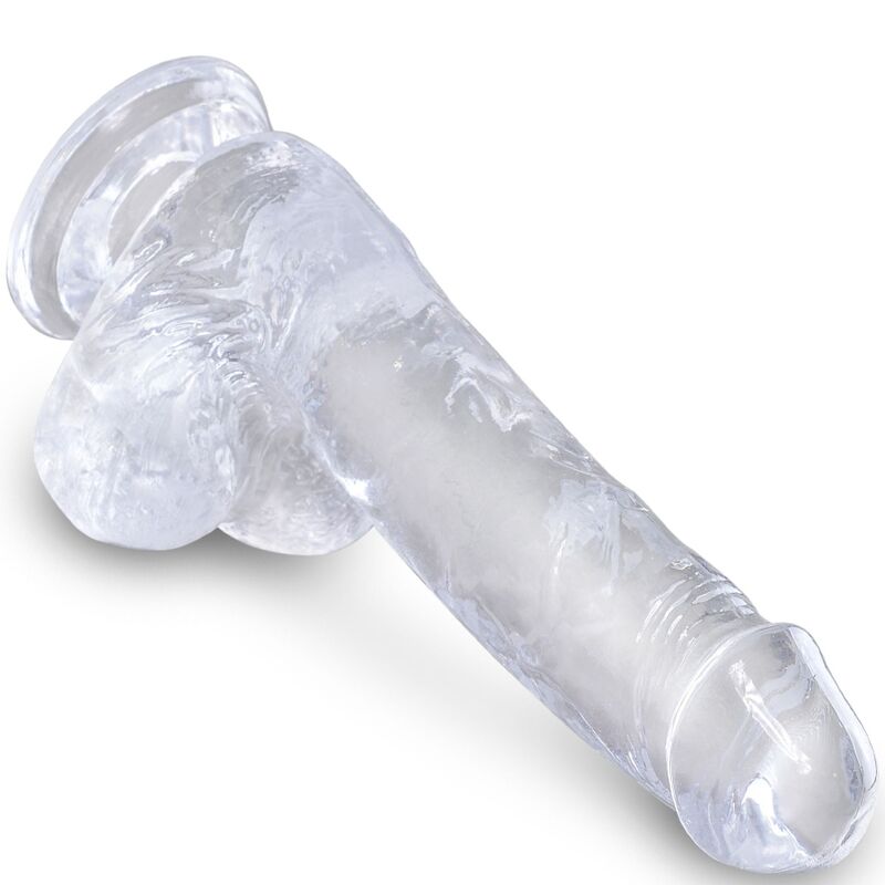 King Cock Clear Realistic Penis With Balls 13.5 Cm Transparent | Niks.fi verkkokauppa
