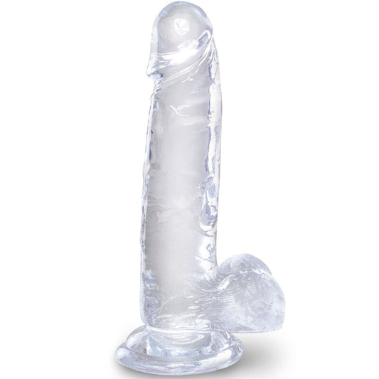 King Cock Clear Realistic Penis With Balls 15.2 Cm Transparent | Niks.fi verkkokauppa