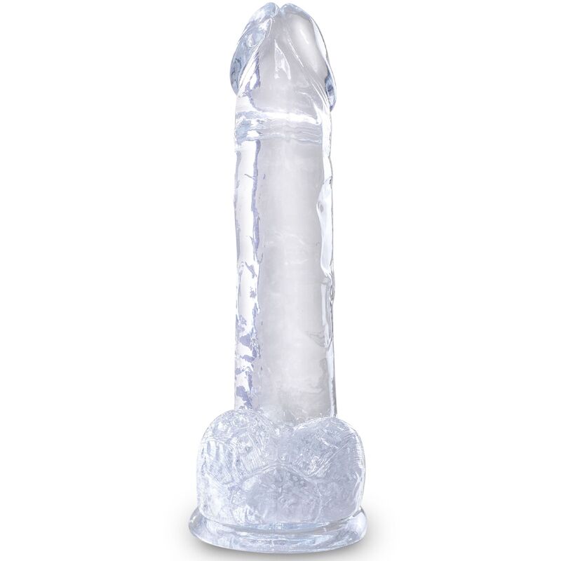 King Cock Clear Realistic Penis With Balls 15.2 Cm Transparent | Niks.fi verkkokauppa