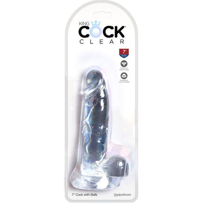 King Cock Clear Realistic Penis With Balls 15.2 Cm Transparent | Niks.fi verkkokauppa