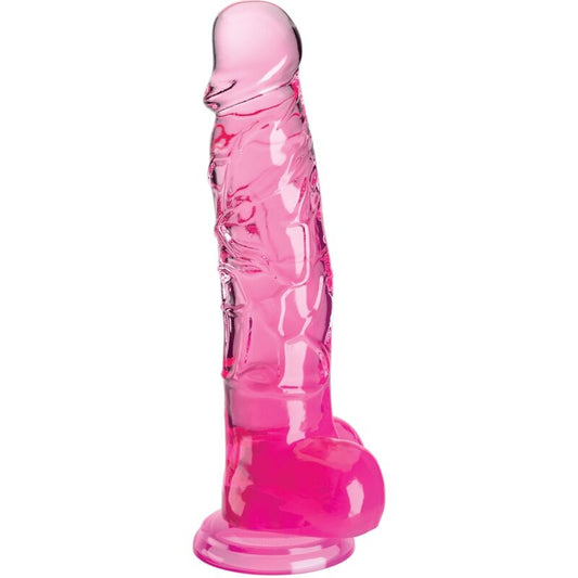 King Cock Clear Realistic Penis With Balls 16.5 Cm Pink | Niks.fi verkkokauppa