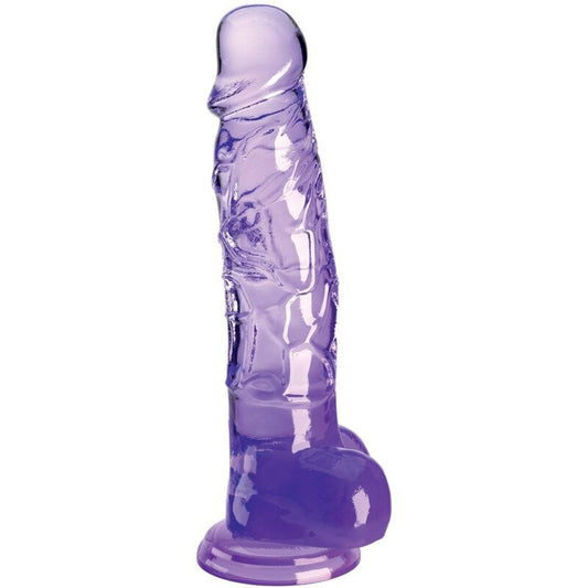 King Cock Clear Realistic Penis With Balls 16.5 Cm Purple | Niks.fi verkkokauppa