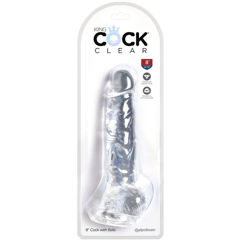 King Cock Clear Realistic Penis With Balls 16.5 Cm Transparent | Niks.fi verkkokauppa