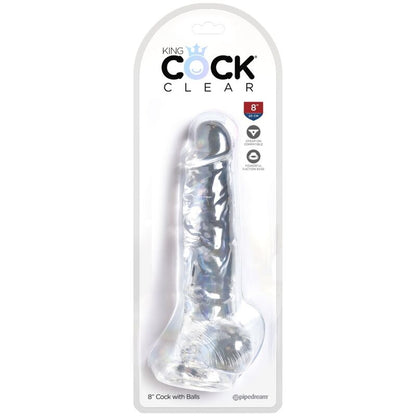 King Cock Clear Realistic Penis With Balls 16.5 Cm Transparent | Niks.fi verkkokauppa