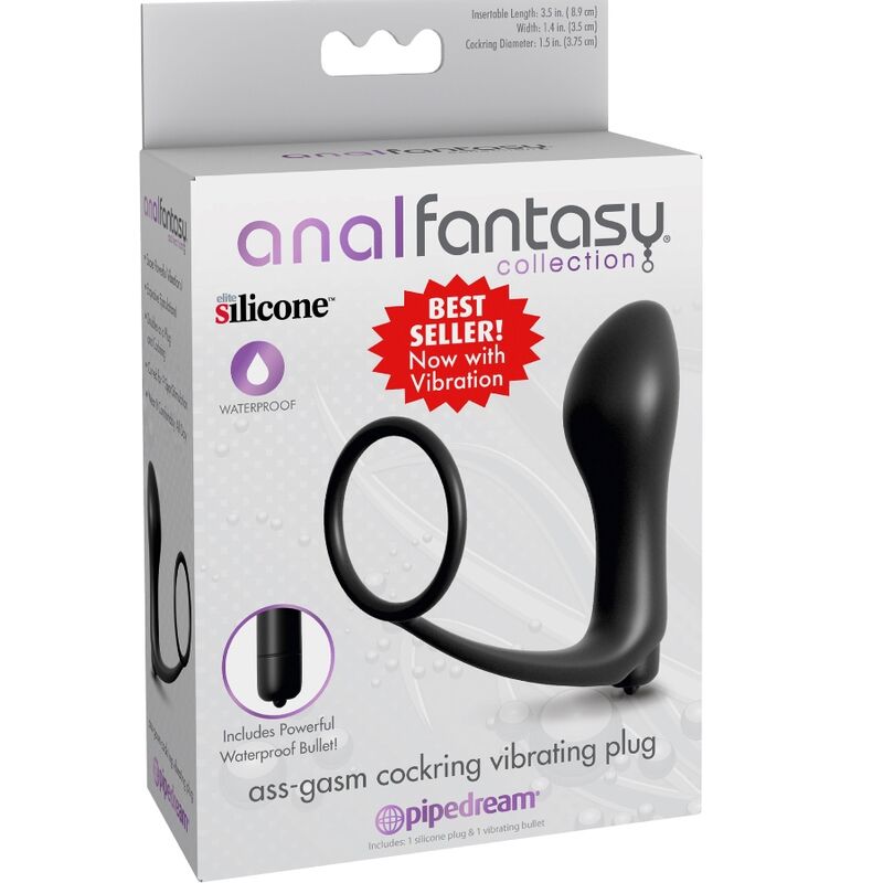 Anal Fantasy Elite Collection Ass-Gasm Cockring Vibrator Plug | Niks.fi verkkokauppa