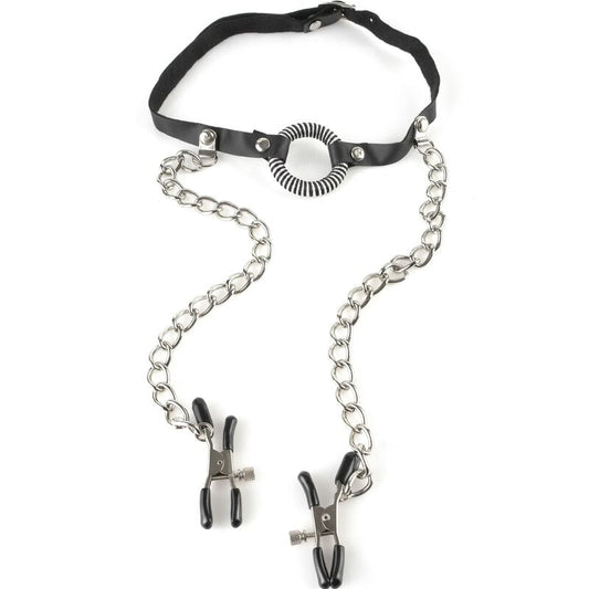 Fetish Fantasy Series Gag With Nipple Clamps | Niks.fi verkkokauppa