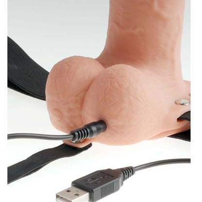 Fetish Fantasy Series Adjustable Harness Realistic Penis With Balls Rechargeable And Vibrator 23 Cm | Niks.fi verkkokauppa