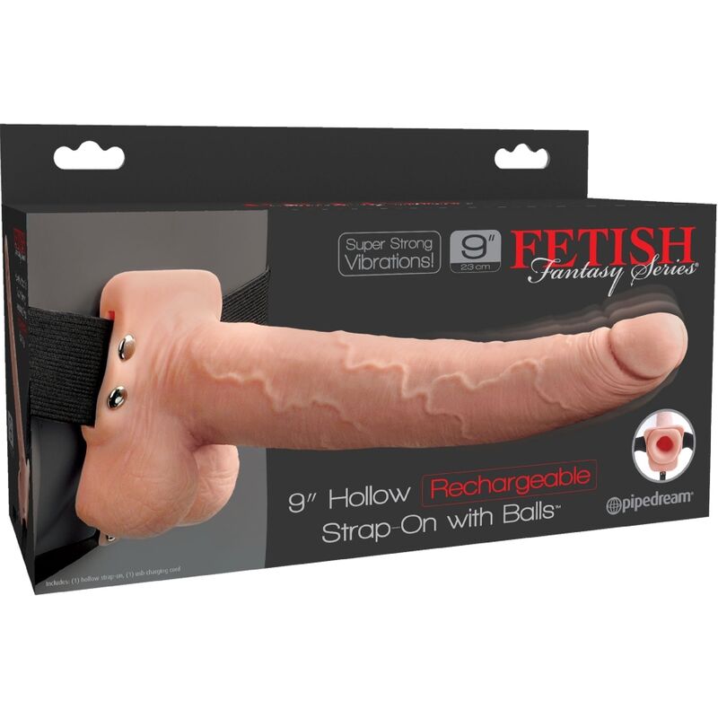Fetish Fantasy Series Adjustable Harness Realistic Penis With Balls Rechargeable And Vibrator 23 Cm | Niks.fi verkkokauppa