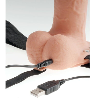 Fetish Fantasy Series Adjustable Harness Realistic Penis With Balls Rechargeable And Vibrator 28 Cm | Niks.fi verkkokauppa