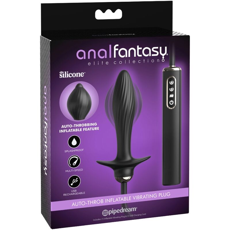 Anal Fantasy Elite Collection Inflatable Plug & Auto-Throb Vibrator | Niks.fi verkkokauppa